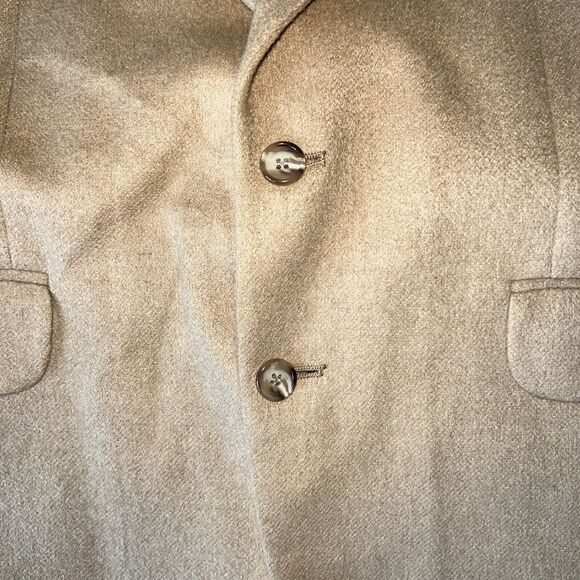 Joseph Richards Vintage 70s Mens 46R 100% Camel Hair USA Made Jacket Silk Lined - Picture 5 of 16